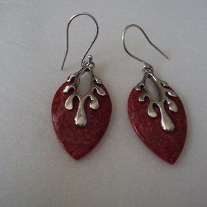 New coral SS earrings DAD1097
